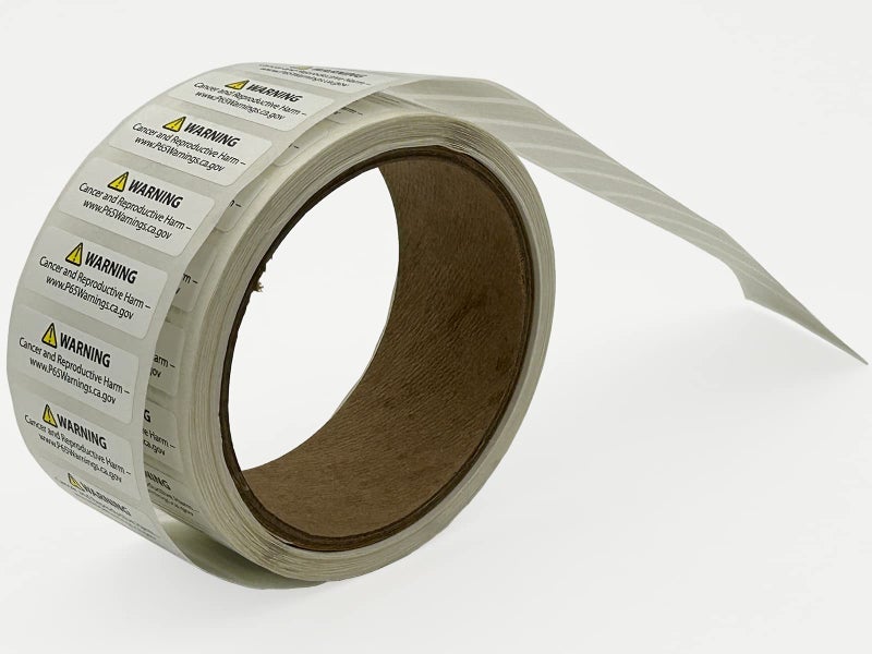 WireJewelry Proposition 65 Truncated Warning Labels, 0.5 Inch by 1.5 Inch | 10,000 Count - Image 4